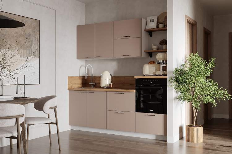 Готовая кухня 2100 Эмаль, Крем Арника РМ в.4