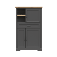 Шкаф Жасмин графит/дуб артизан REG3D1S