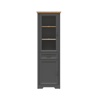 Витрина Жасмин графит/дуб артизан REG1W1D1S