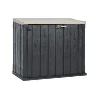 Шкаф уличный пластиковый Ящик пластиковый TOOMAX Wood Style 842л АНТРАЦИТ/ТЁПЛО-СЕРЫЙ