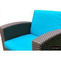 Комплект чехлов на подушки для мебели Rattan Premium, нео изумруд