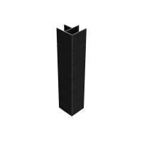 Грядка из дпк Угловой элемент для клумбы Holzhof Eco 25*300, пластик черный, 90град