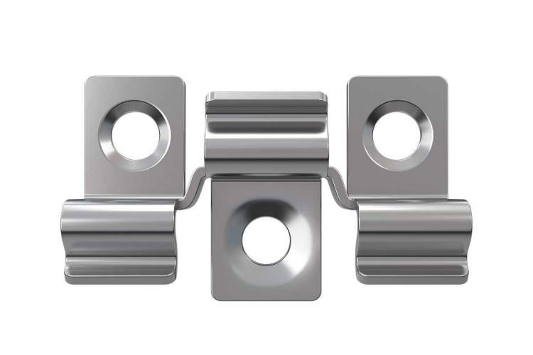 Клипса HILST Premium 3D (металл), 8мм (упак. 100шт)-3