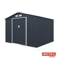 Сарай металлический Сарай WOTEX Storage-05-3, тёмно-серый с белым, 277х259х203 см