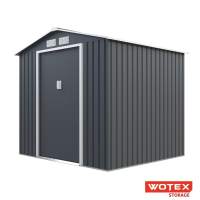 Сарай WOTEX Storage-03-3, тёмно-серый с белым, 213х195х195 см