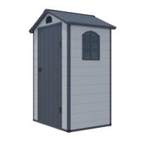 Сарай WOTEX Storage-01-2, серый, 134*104*204 см