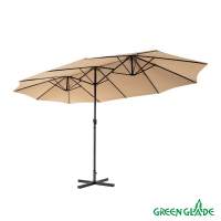 Зонт садовый Green Glade 4333 светло-коричневый с крестовиной