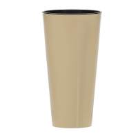 Кашпо для цветов Prosperplast Tubus Slim Shine 27+15л, кофе