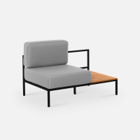 Модуль Ratio wood правый plus Алюминий Zimmy 993 RAL 9005