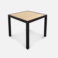 Стол Quadro 990х990 wood Алюминий RAL 9005