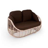Диван Lotus 2ps Ирбис, RAL 1019, Jamaica brown