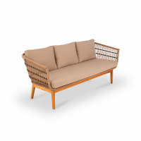 Диван Letto 3ps Американский орех, RAL 9005 Jamaica сappucino, Ясень. Тик - 1/2