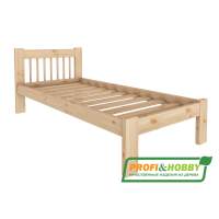 Кровать Дачная 900 х 2000 сосна, бесцветный акриловый лак (new)