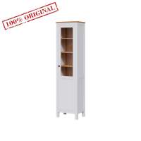Книжный шкаф ikea Шкаф-витрина ХЕМНЭС / КЫМОР дверь ст/пн 49*198*37 белый/светло-коричневый