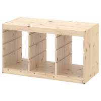 Стеллаж ИКЕА (IKEA) Корпус стеллажа ТРУФАСТ ГОРИЗОНТАЛЬНЫЙ ТРОЙНОЙ 930, б/п, сосна, 