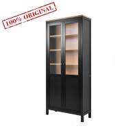 Книжный шкаф ikea Шкаф-витрина ХЕМНЭС / КЫМОР с дверями пн/ст 90*198*37черный/светло-коричневый (2уп.)