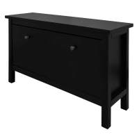 Обувница ИКЕА (IKEA) Тумба в прихожую с 1 ящиком КАНТРИ (ХЕМНЭС) черный (1 уп.)