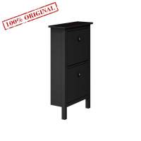 Обувница ИКЕА (IKEA) Обувница 2 ящика ХЕМНЭС 59х101х22 черный