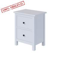 Тумба прикроватная 2 ящика ХЕМНЭС белый (1уп.) ИКЕА (IKEA)