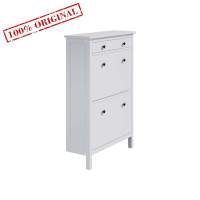 Тумба ИКЕА (IKEA) Обувница 3 ящика ХЕМНЭС  89х128х31 белый / КЫМОР