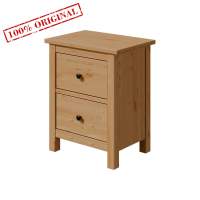 Тумба прикроватная 2 ящика ХЕМНЭС светло-коричневый (1уп.) ИКЕА (IKEA)