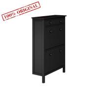 Тумба ИКЕА (IKEA) Обувница 3 ящика ХЕМНЭС 89х128х31 черный