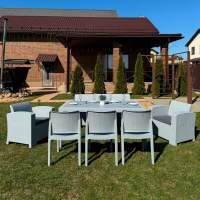 Обеденный комплект LANA LUX DINING XL светло-серый