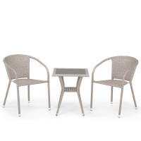 Комплект плетеной мебели T25C/Y137C-W85 Latte (2+1)