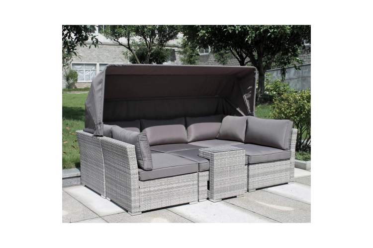 Диван-трансформер из искусственного ротанга AFM-320G Grey