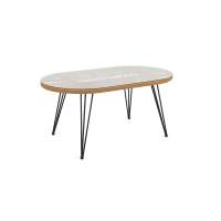 Стол обеденный арт.GS007 90х160см 2 уп.(каркас черный, столешница стекло)  Garden story 