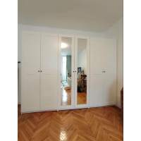 Шкаф Гардероб IKEA PAX (комбинация) с зеркалом 2 шт 300x60x233 см (белый)