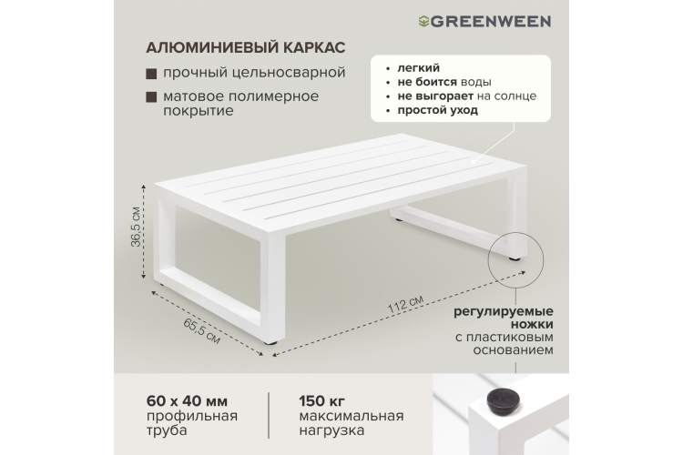 Садовая мебель CAPRI / диван, 2 кресла, стол, пуф GreenWeen-11