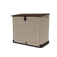 Шкаф уличный пластиковый Обновлённый ящик-шкаф Вудлэнд 30 (STORE-IT-OUT MIDI UPGRADED) 845 л, бежевый.