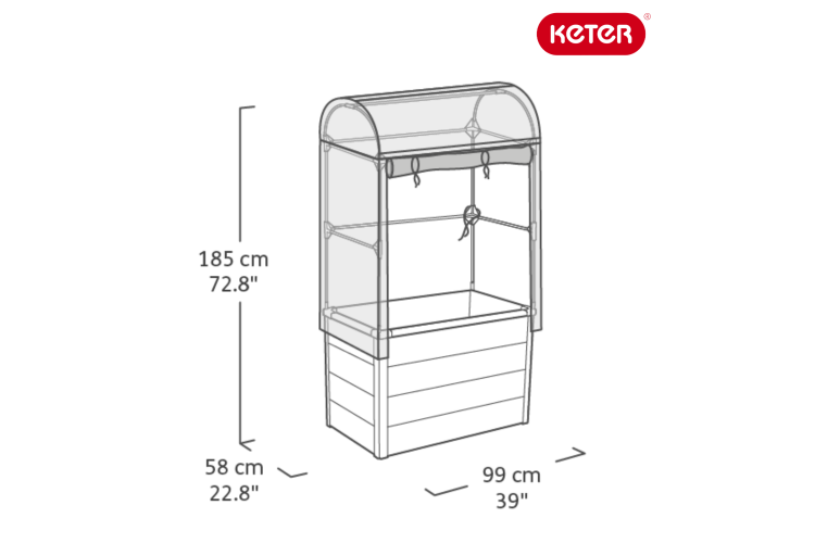 Грядка-теплица для растений Maple green house (коричневый)-10