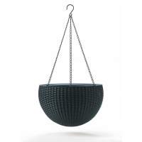 Подвесное кашпо под ротанг (Keter Rattan Hanging) графит