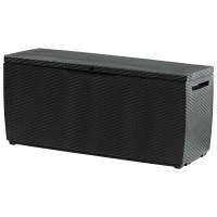 Сундук пластиковый Сундук Ратан Капри (RATTAN STORAGE BOX CAPRI) 305л, графит
