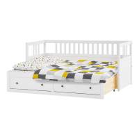 Двуспальная Кровать-кушетка КЫМОР с выдвижением 80x200 Белый IKEA