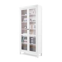Книжный шкаф ikea Шкаф-витрина КЫМОР Стекло/Стекло 90х198х37 Белый