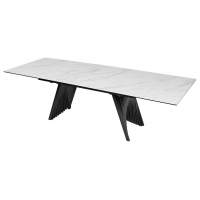 Стол IVAR 200 MARBLES KL-99 Белый мрамор, итальянская керамика, ®DISAUR