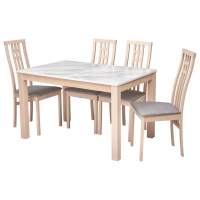 Стол обеденный Стол TME-6931 MBH SWEDEN белый мрамор / MILKY WHITE M-City