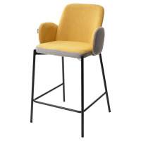 Барный стул Полубарный стул NYX (H=65cm) VF106 желтый / VF120 серый М-City