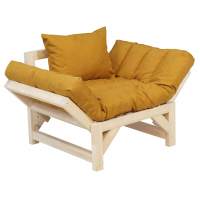 Кресло Бинго ткань savana plus yellow, каркас лак