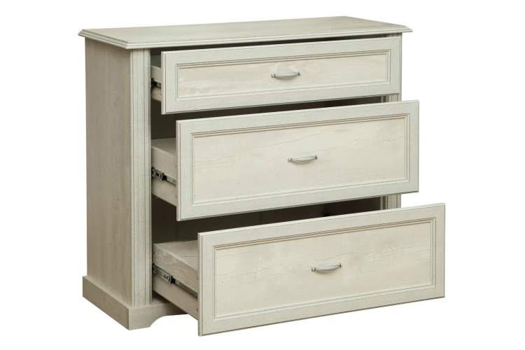 Комод 32.12 "Сохо" Бетон пайн белый / Masa Decor бетон пайн белый, Профиль: Kroning бетон пайн белый патина / ДВПО: белый-1