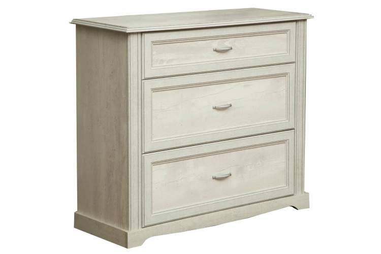 Комод 32.12 "Сохо" Бетон пайн белый / Masa Decor бетон пайн белый, Профиль: Kroning бетон пайн белый патина / ДВПО: белый