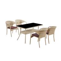 Комплект мебели из искусственного ротанг стол Рио и 4 кресла Греция Wood