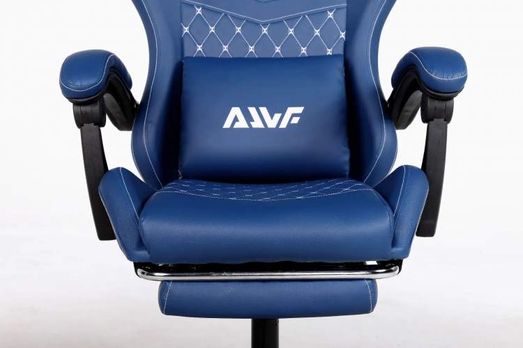 Игровое кожаное кресло WF-6073, с подголовником, металлическим железным каркасом, с подставкой для ног, регулируемыми подлокотниками и регулируемая спинка-7
