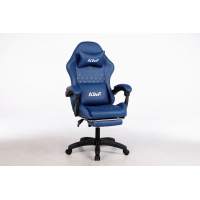 Игровое кожаное кресло WF-6073, с подголовником, металлическим железным каркасом, с подставкой для ног, регулируемыми подлокотниками и регулируемая спинка