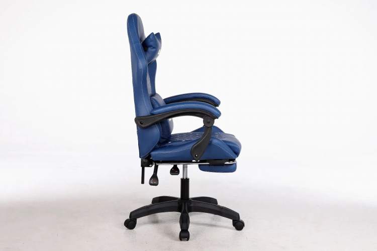 Игровое кожаное кресло WF-6073, с подголовником, металлическим железным каркасом, с подставкой для ног, регулируемыми подлокотниками и регулируемая спинка-3