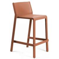 Стул пластиковый полубарный Trill Stool Mini Nardi кирпичный