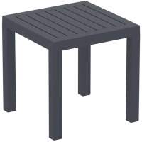 Столик пластиковый для лежака Ocean Side Table Siesta Contract темно-серый пластиковый